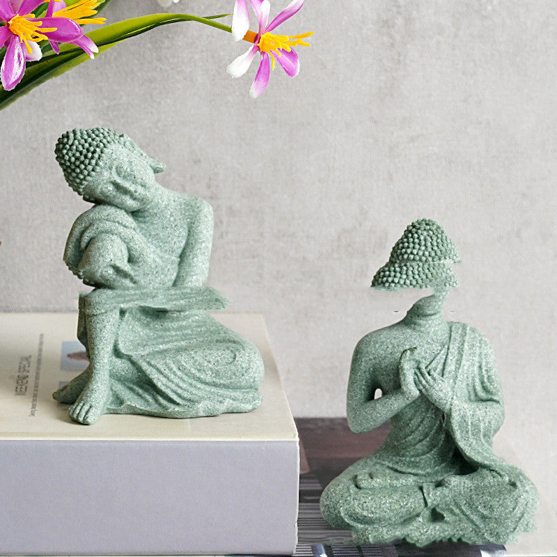 New Chinese Stone Buddha Crafts Creative Ornament Home Decor